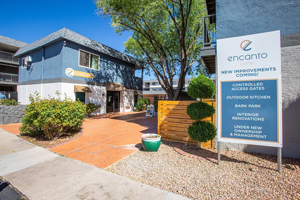 Exterior of Encanto Lofts in Albuquerque New Mexico